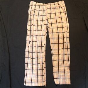 Just Love Pink,White and Black Plaid Joggers